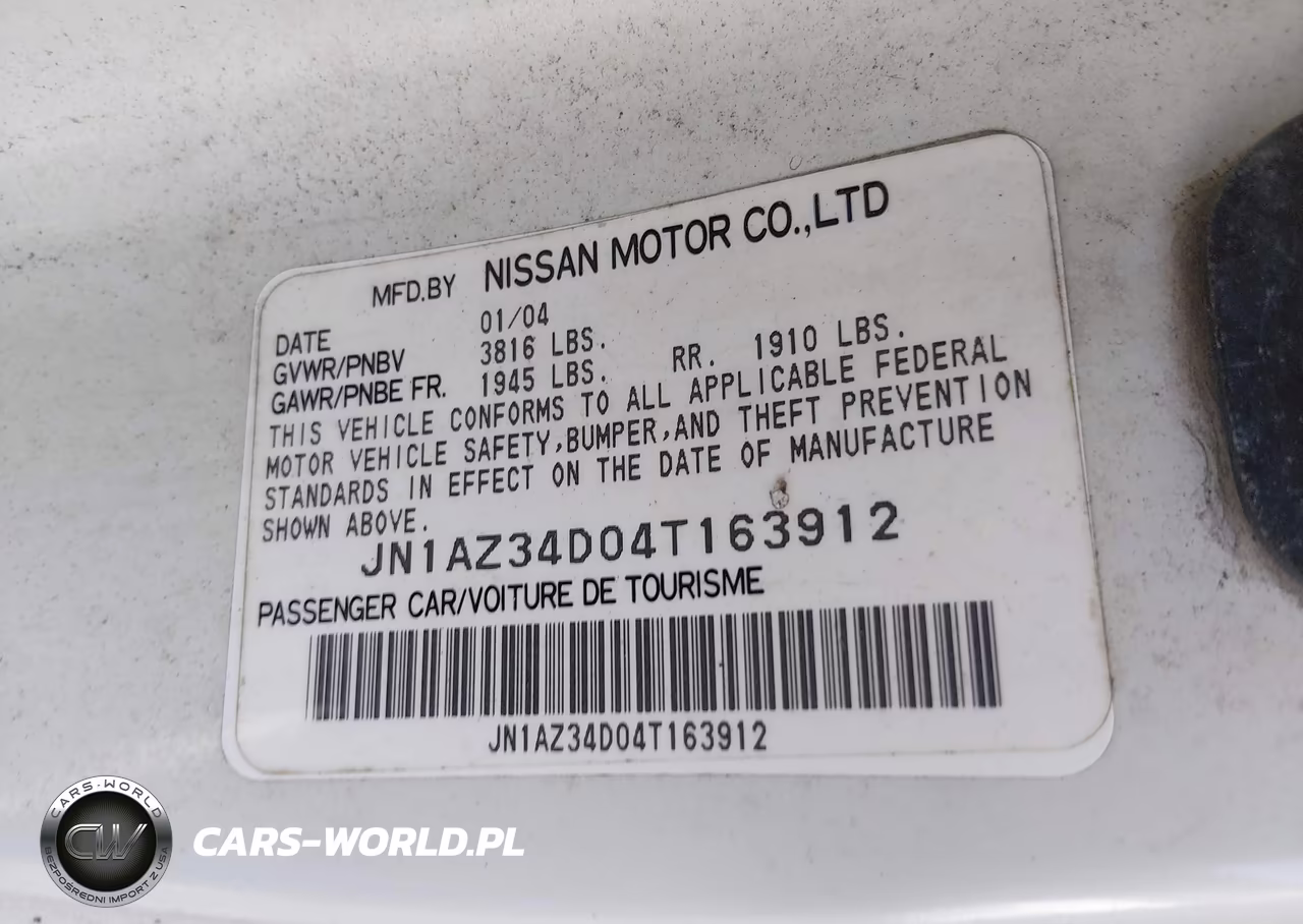 2004 Nissan 350Z Enthusiast VIN:JN1AZ34D04T163912 - 9