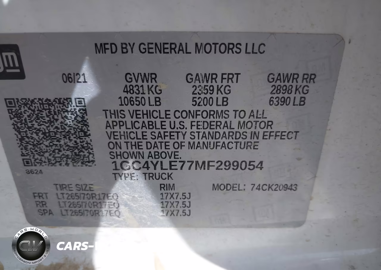 2021 Chevrolet Silverado 2500Hd 4Wd Long Bed Wt VIN:1GC4YLE77MF299054 - 9