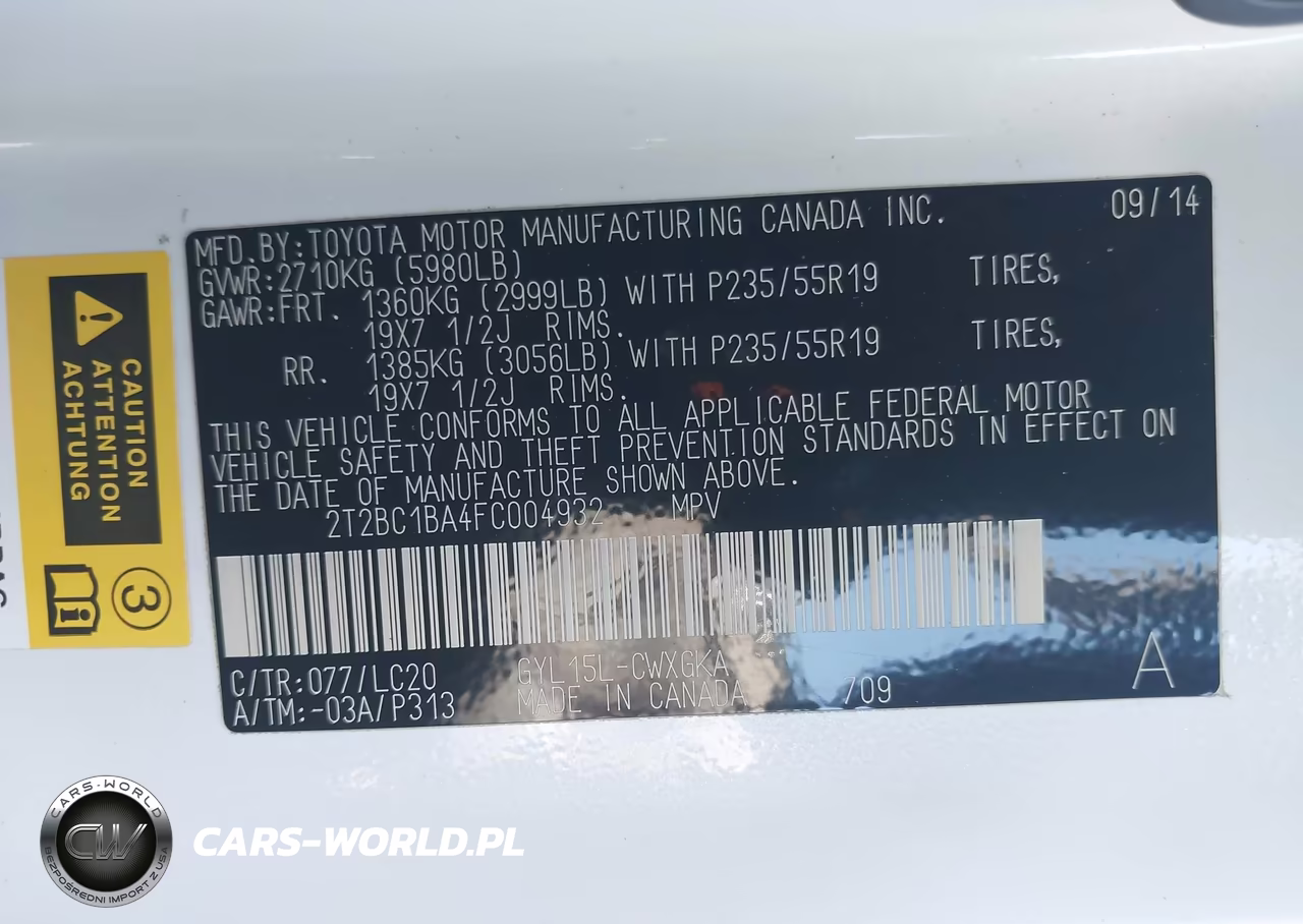 2015 Lexus Rx 450H VIN:2T2BC1BA4FC004932 - 9