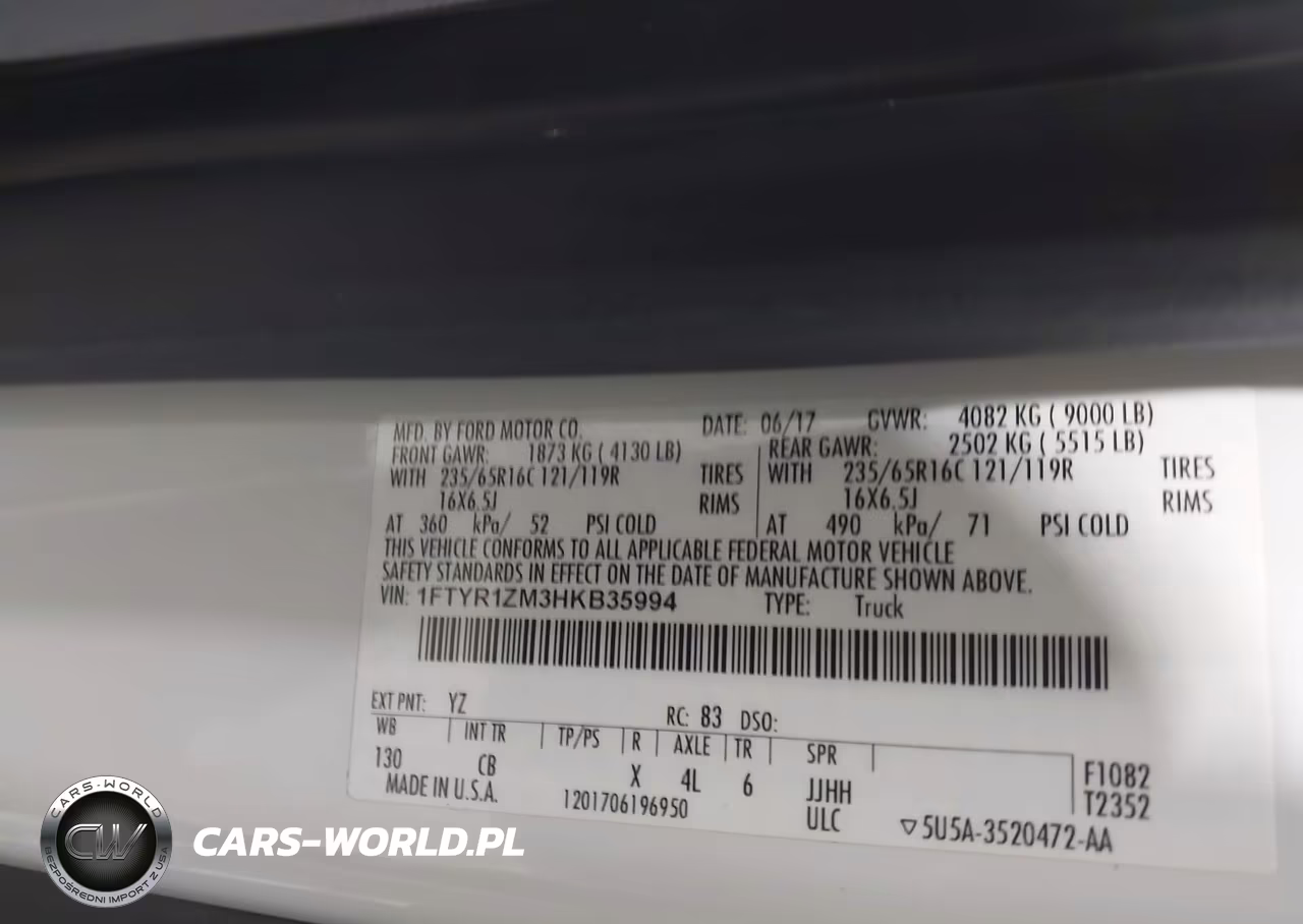 2017 Ford Transit-250 VIN:1FTYR1ZM3HKB35994 - 9