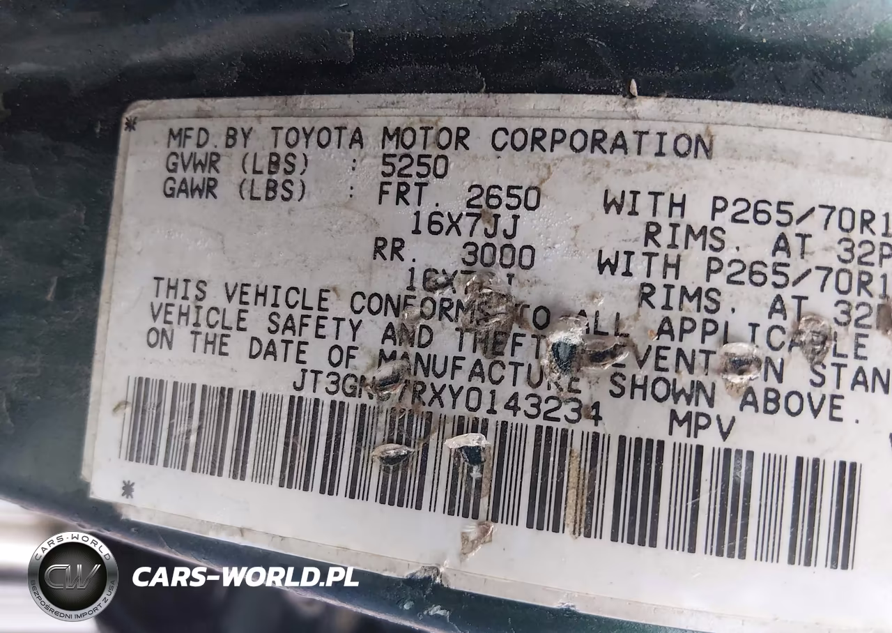2000 Toyota 4Runner Limited V6 VIN:JT3GN87RXY0143234 - 9