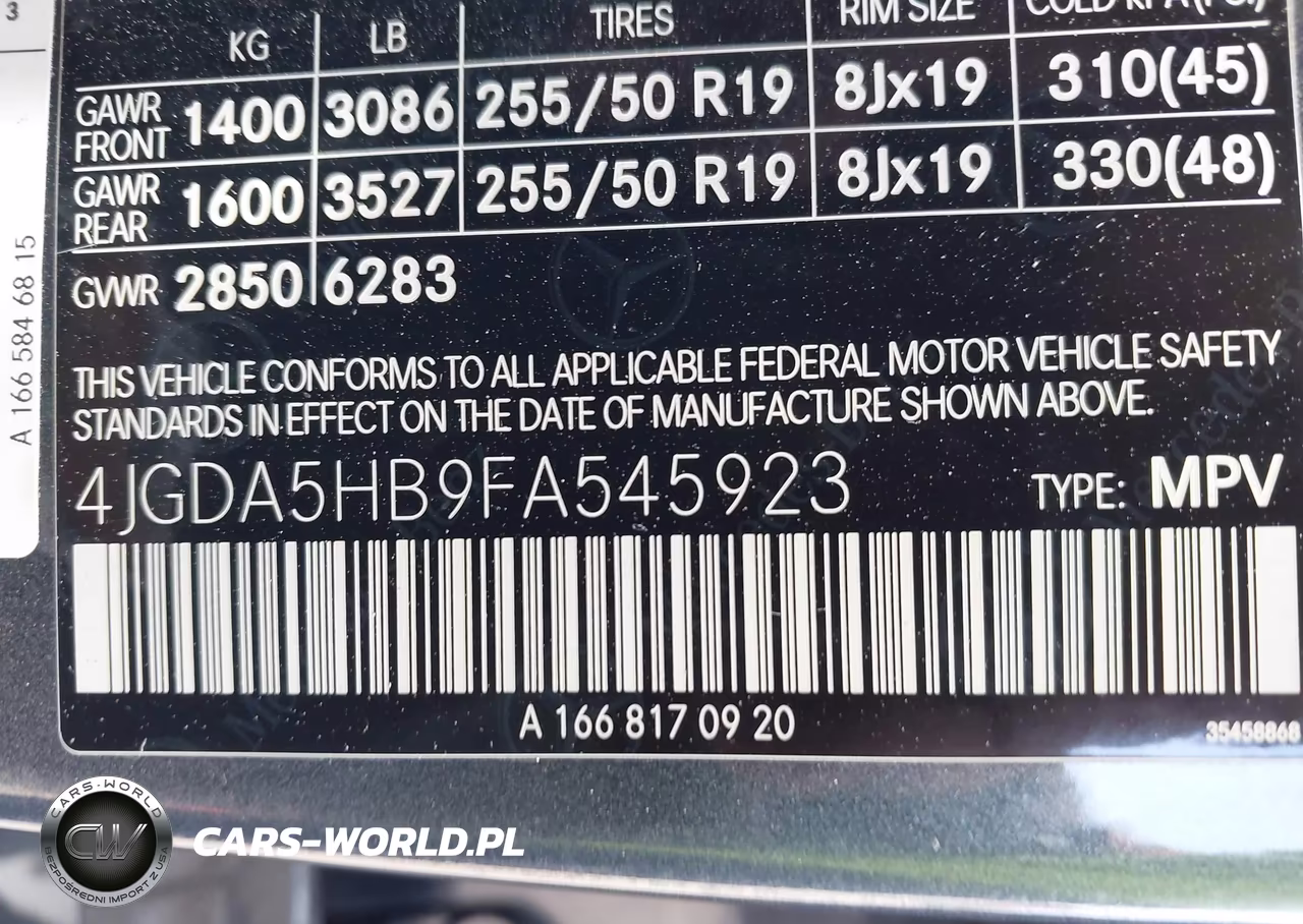 2015 Mercedes-Benz Ml 350 4Matic VIN:4JGDA5HB9FA545923 - 9