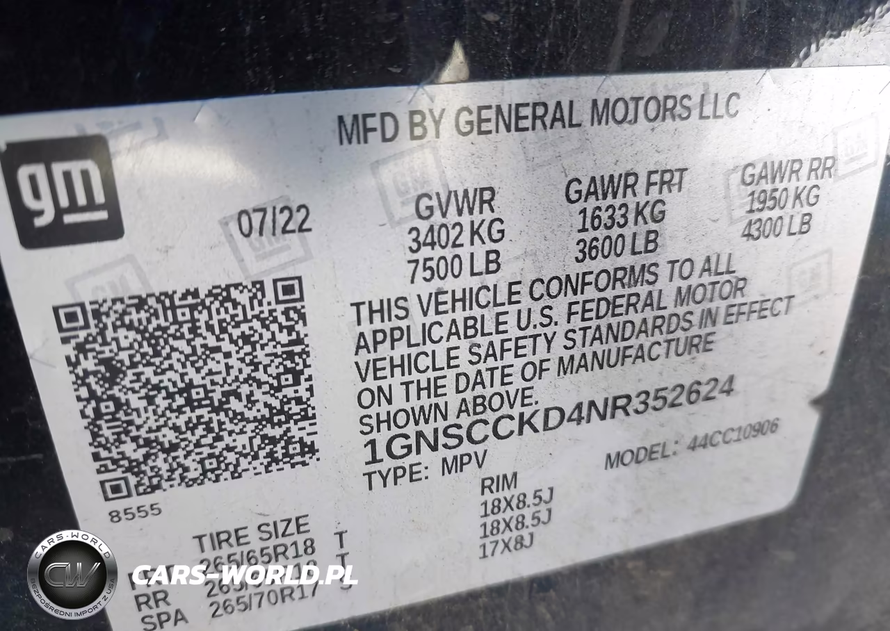 2022 Chevrolet Suburban 2Wd Lt VIN:1GNSCCKD4NR352624 - 9