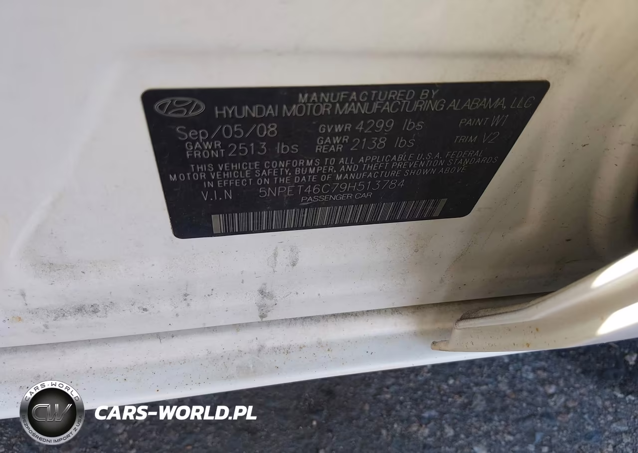 2009 Hyundai Sonata Gls VIN:5NPET46C79H513784 - 9