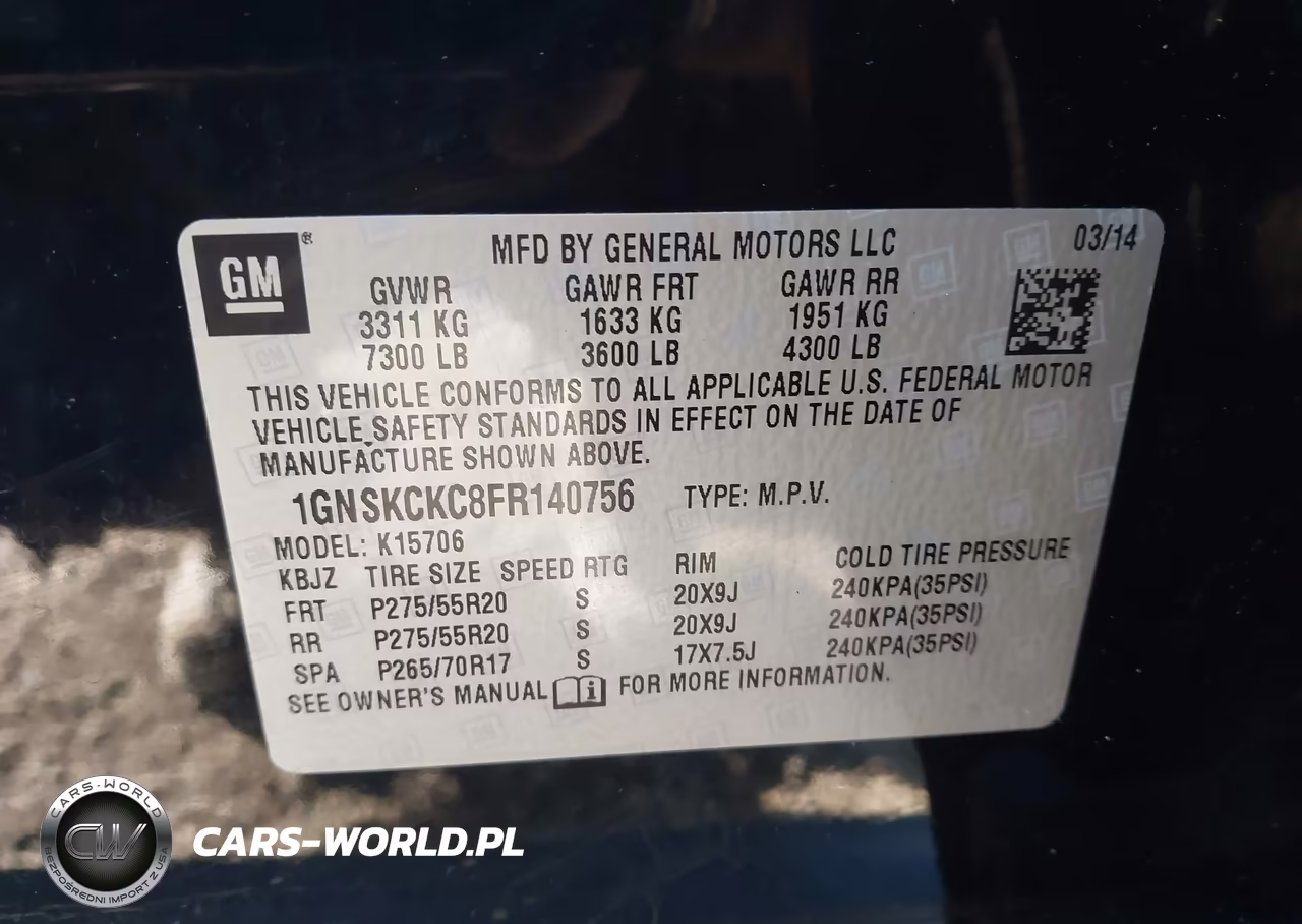 2015 Chevrolet Tahoe Ltz VIN:1GNSKCKC8FR140756 - 9