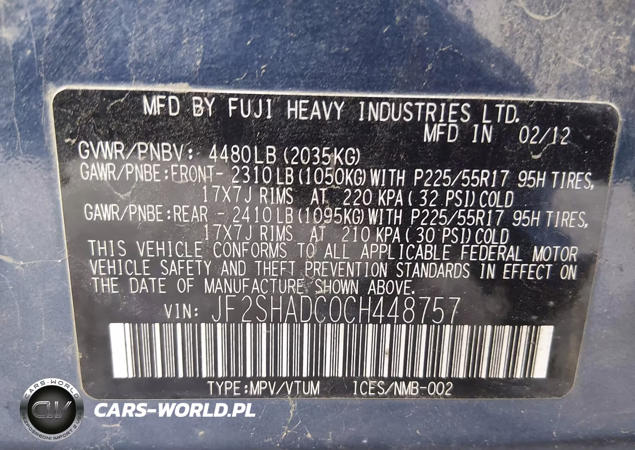 2012 Subaru Forester 2.5X Premium VIN:JF2SHADC0CH448757 - 9
