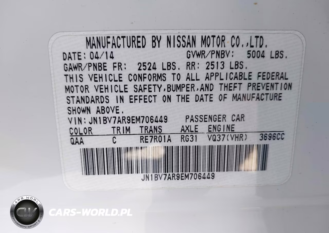 2014 Infiniti Q50 Premium VIN:JN1BV7AR9EM706449 - 9