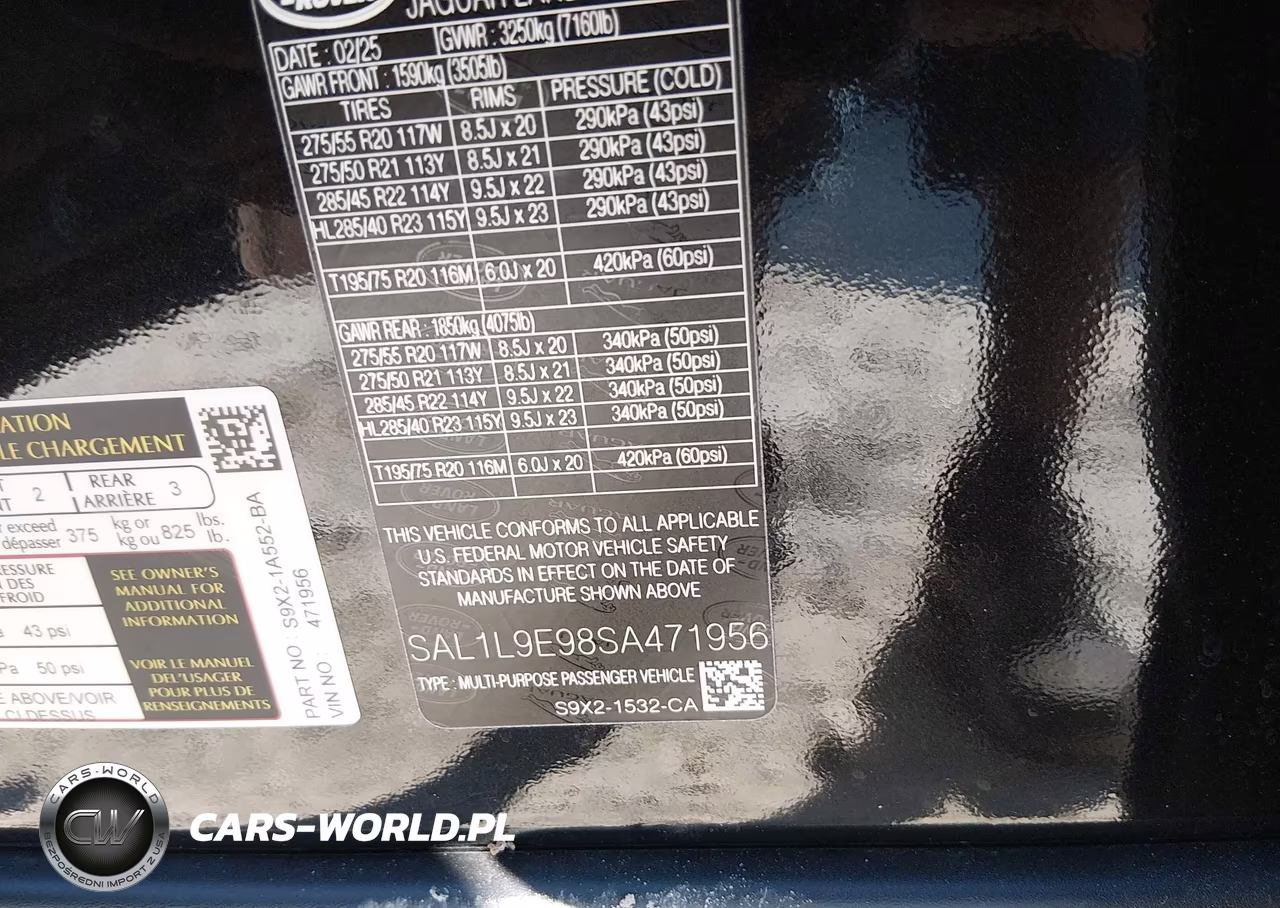 2025 Land Rover Range Rover Sport P530 Dynamic Se VIN:SAL1L9E98SA471956 - 9