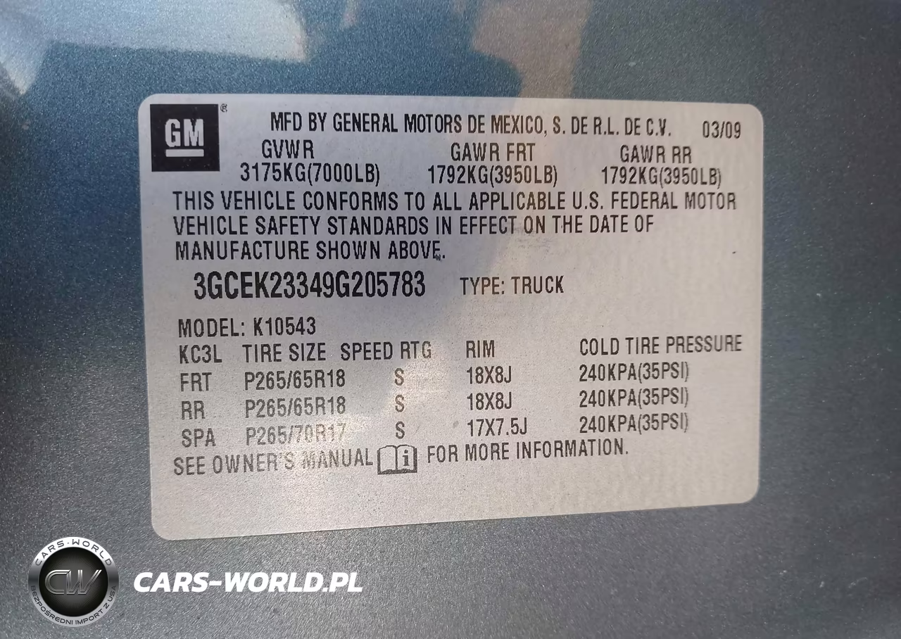 2009 Chevrolet Silverado 1500 Lt VIN:3GCEK23349G205783 - 9