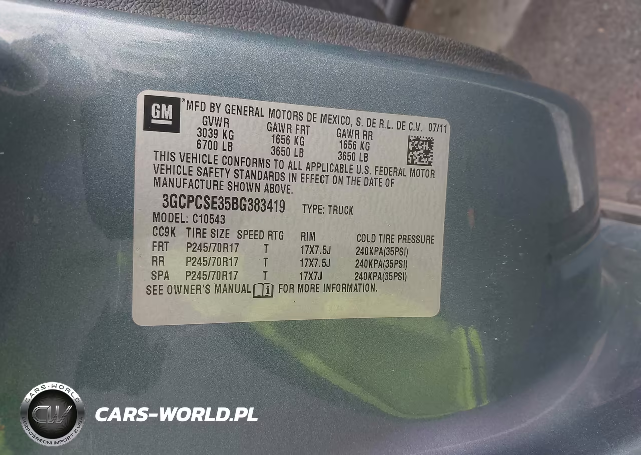 2011 Chevrolet Silverado 1500 Xtra Fuel Economy VIN:3GCPCSE35BG383419 - 9