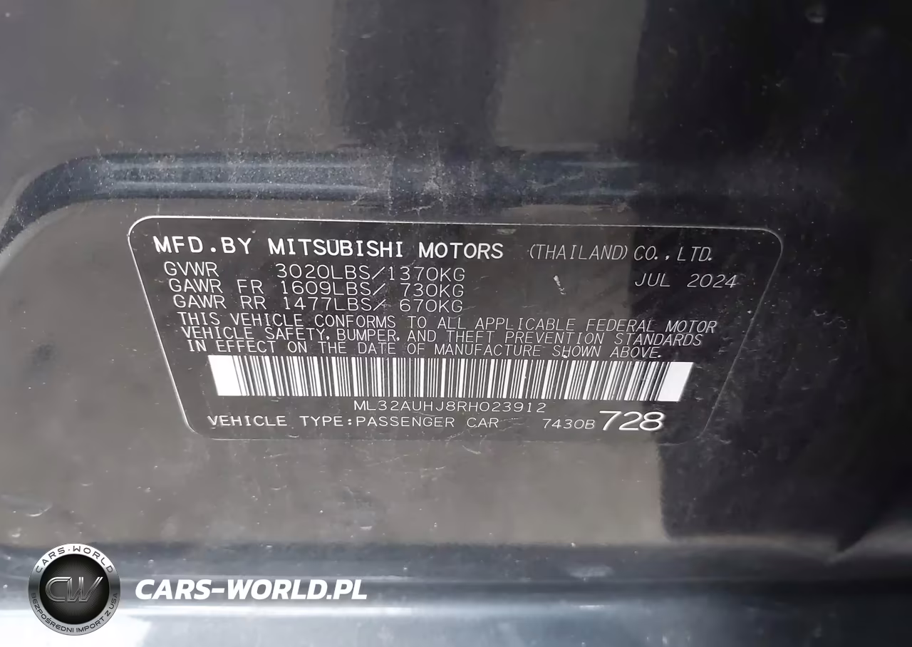 2024 Mitsubishi Mirage Es-Le VIN:ML32AUHJ8RH023912 - 9