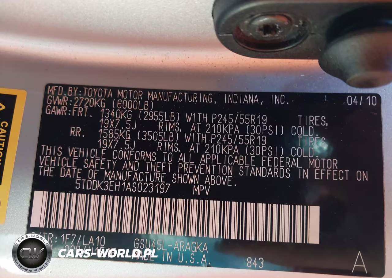 2010 Toyota Highlander Limited V6 VIN:5TDDK3EH1AS023197 - 9