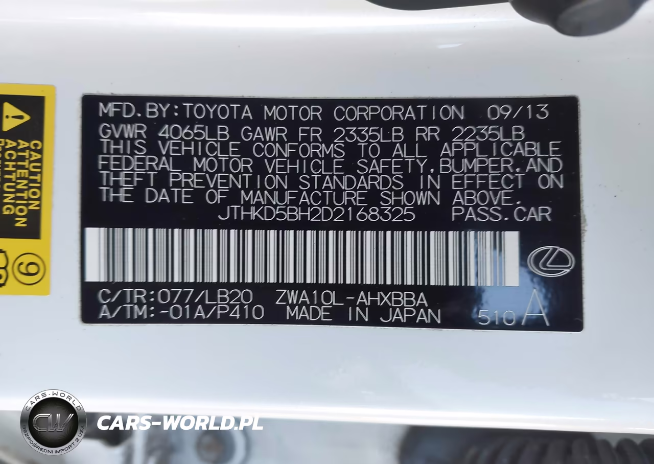 2013 Lexus Ct 200H VIN:JTHKD5BH2D2168325 - 9