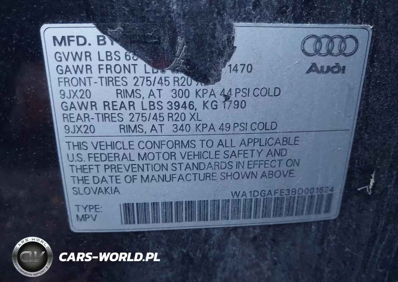 2011 Audi Q7 3.0T S Line Prestige VIN:WA1DGAFE3BD001624 - 9