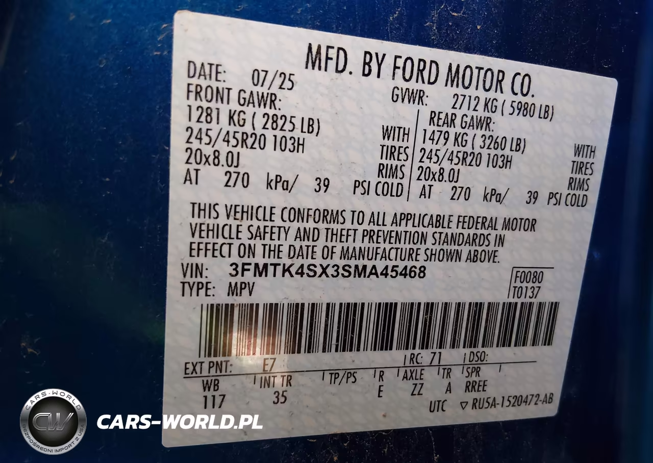 2025 Ford Mustang Mach-E Gt VIN:3FMTK4SX3SMA45468 - 9