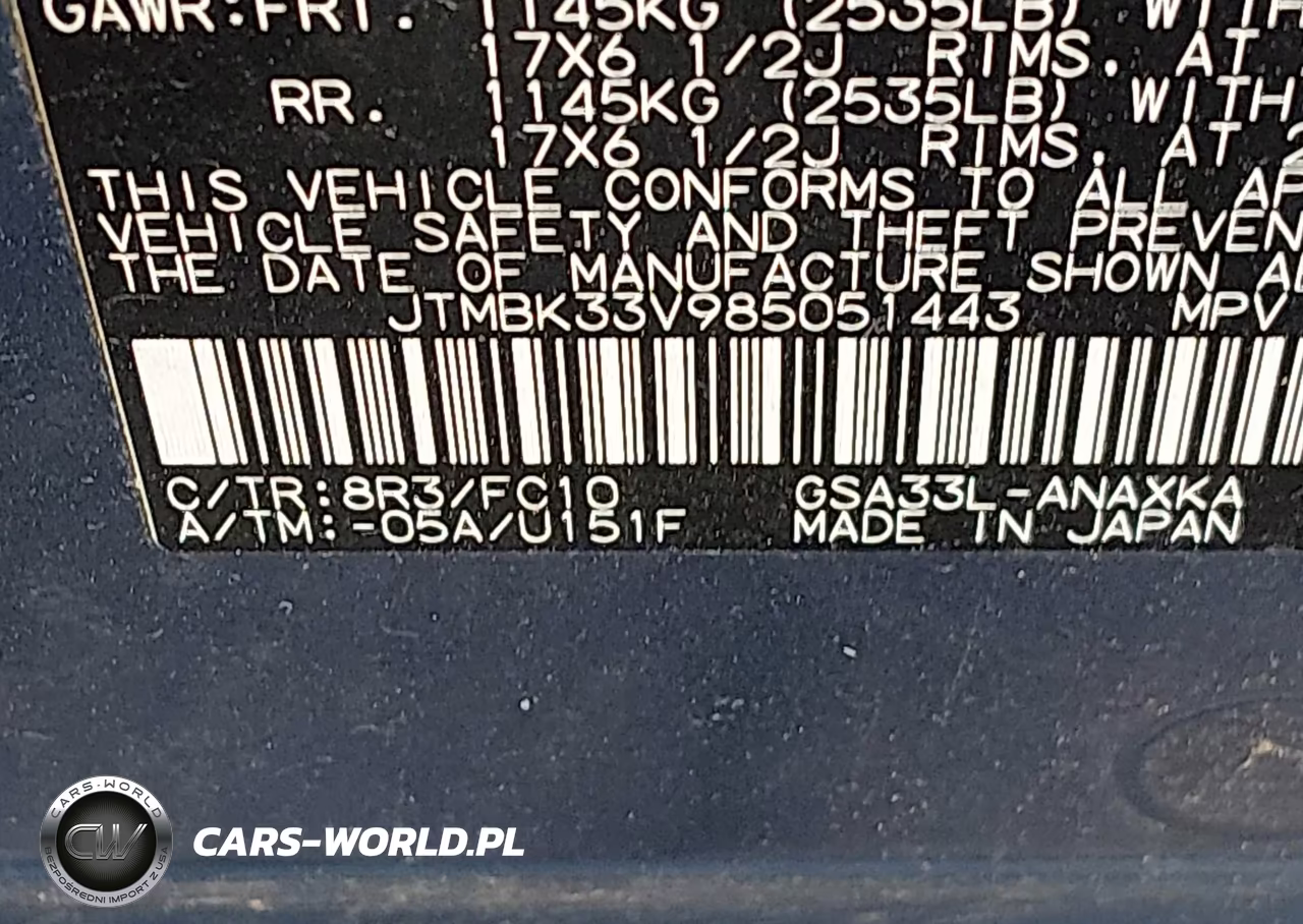 2008 Toyota Rav4 Base VIN:JTMBK33V985051443 - 9
