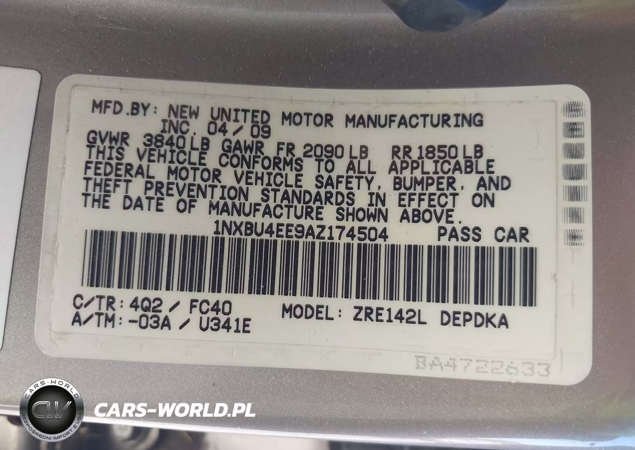 2010 Toyota Corolla Le VIN:1NXBU4EE9AZ174504 - 9
