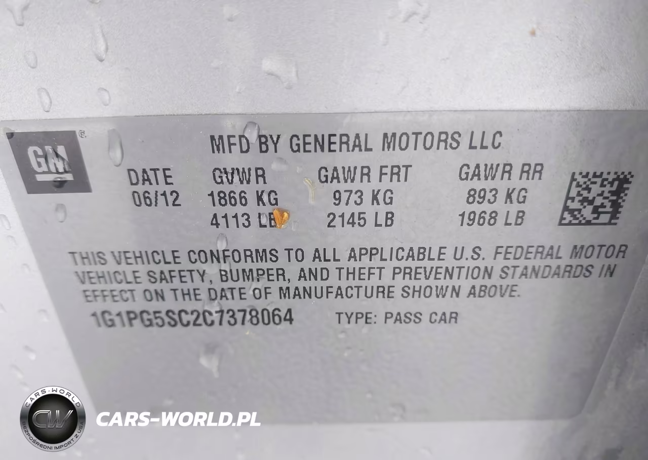 2012 Chevrolet Cruze 2Lt VIN:1G1PG5SC2C7378064 - 9