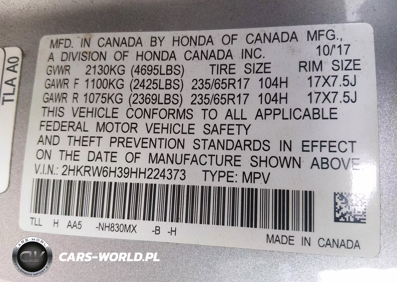 2017 Honda Cr-V Lx VIN:2HKRW6H39HH224373 - 9