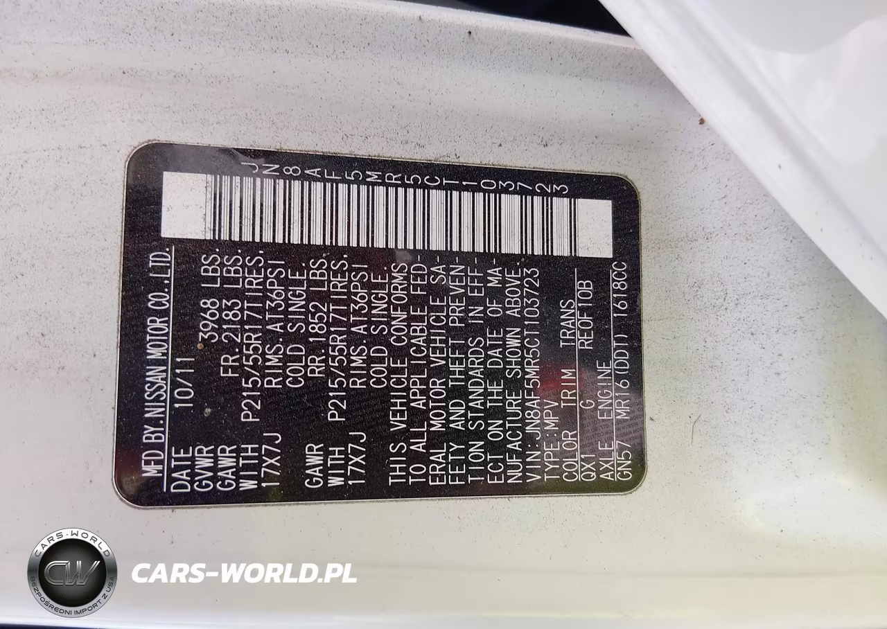 2012 Nissan Juke Sl VIN:JN8AF5MR5CT103723 - 9
