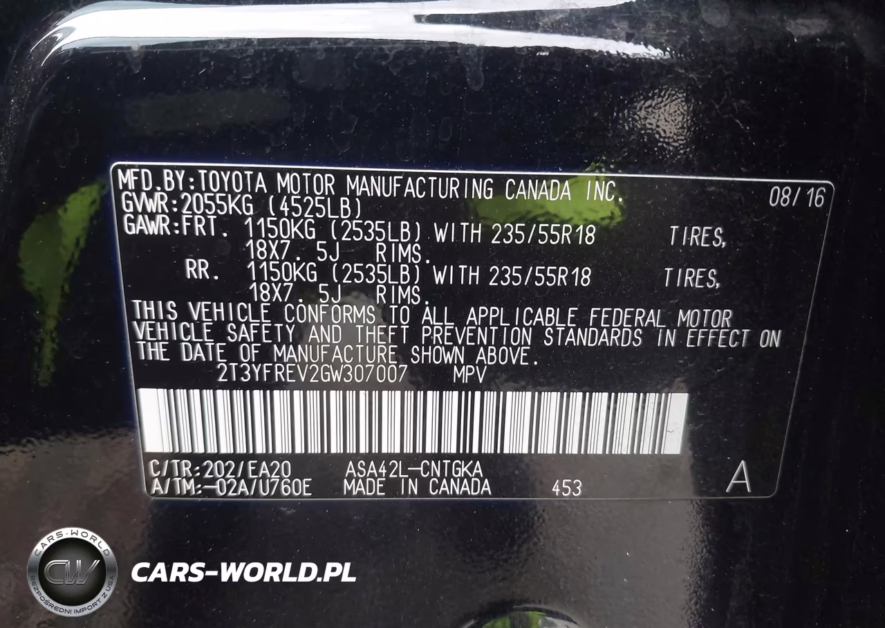 2016 Toyota Rav4 Limited VIN:2T3YFREV2GW307007 - 9
