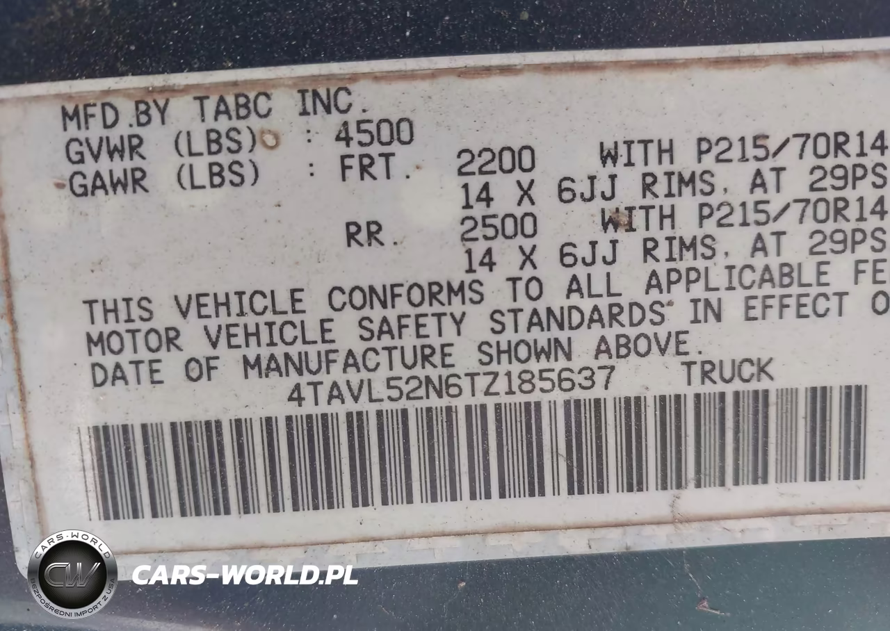 1996 Toyota Tacoma Xtracab VIN:4TAVL52N6TZ185637 - 9