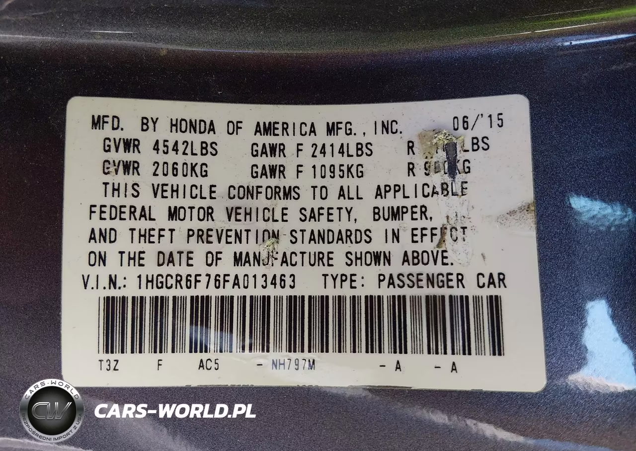 2015 Honda Accord Hybrid Touring VIN:1HGCR6F76FA013463 - 9