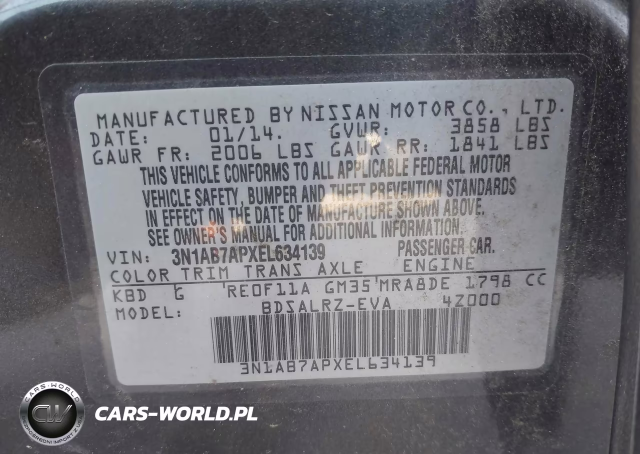 2014 Nissan Sentra Sr VIN:3N1AB7APXEL634139 - 9