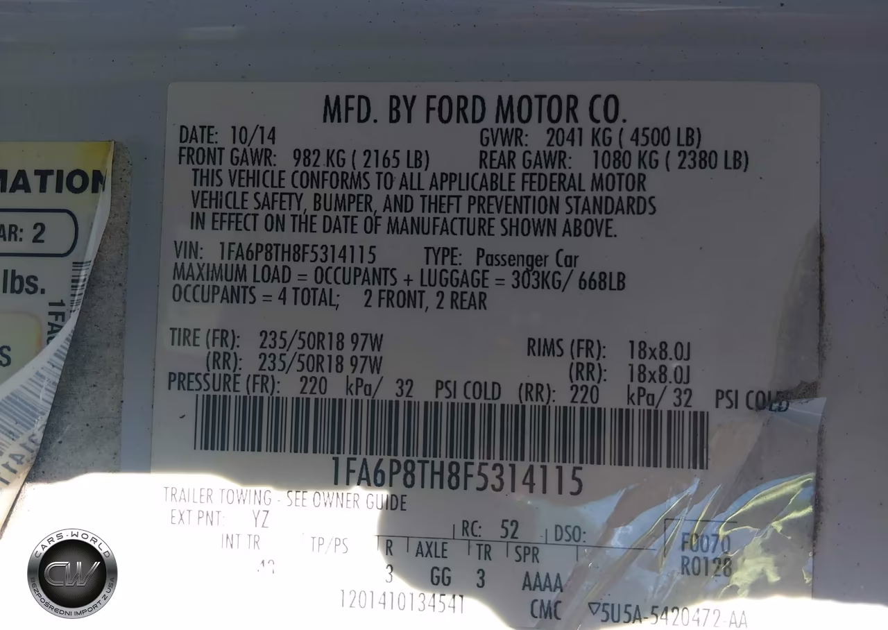 2015 Ford Mustang Ecoboost VIN:1FA6P8TH8F5314115 - 9