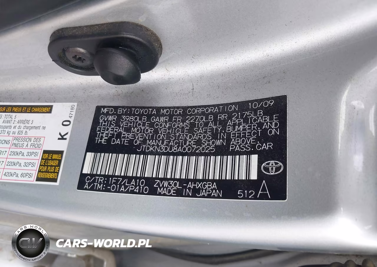 2010 Toyota Prius V VIN:JTDKN3DU8A0072025 - 9