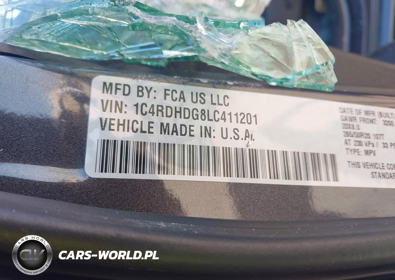 2020 Dodge Durango Gt Rwd VIN:1C4RDHDG8LC411201 - 9
