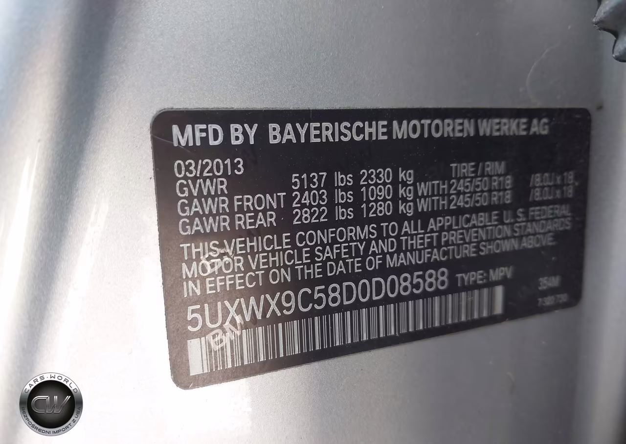 2013 BMW X3 xDrive28I VIN:5UXWX9C58D0D08588 - 9