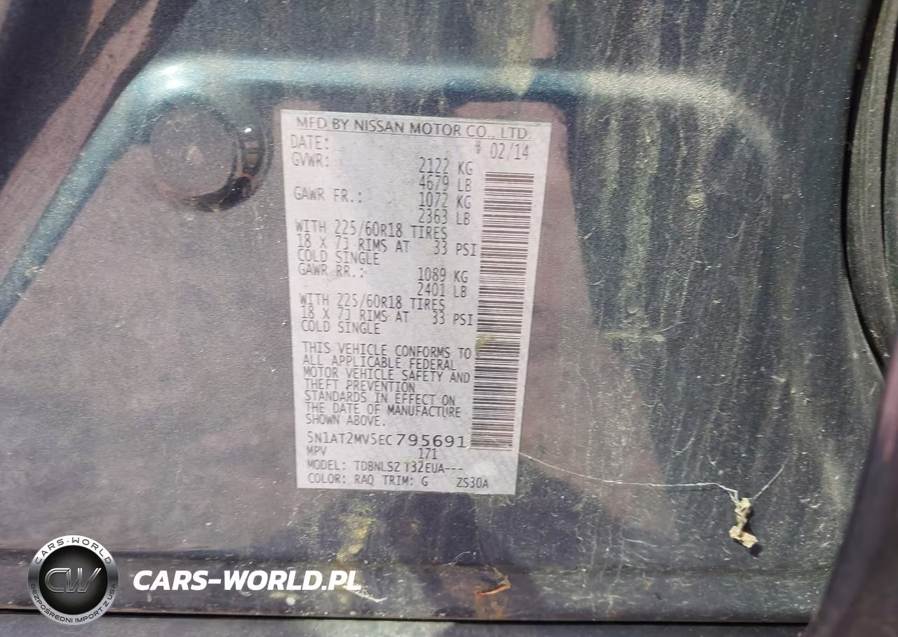 2014 Nissan Rogue Sl VIN:5N1AT2MV5EC795691 - 9