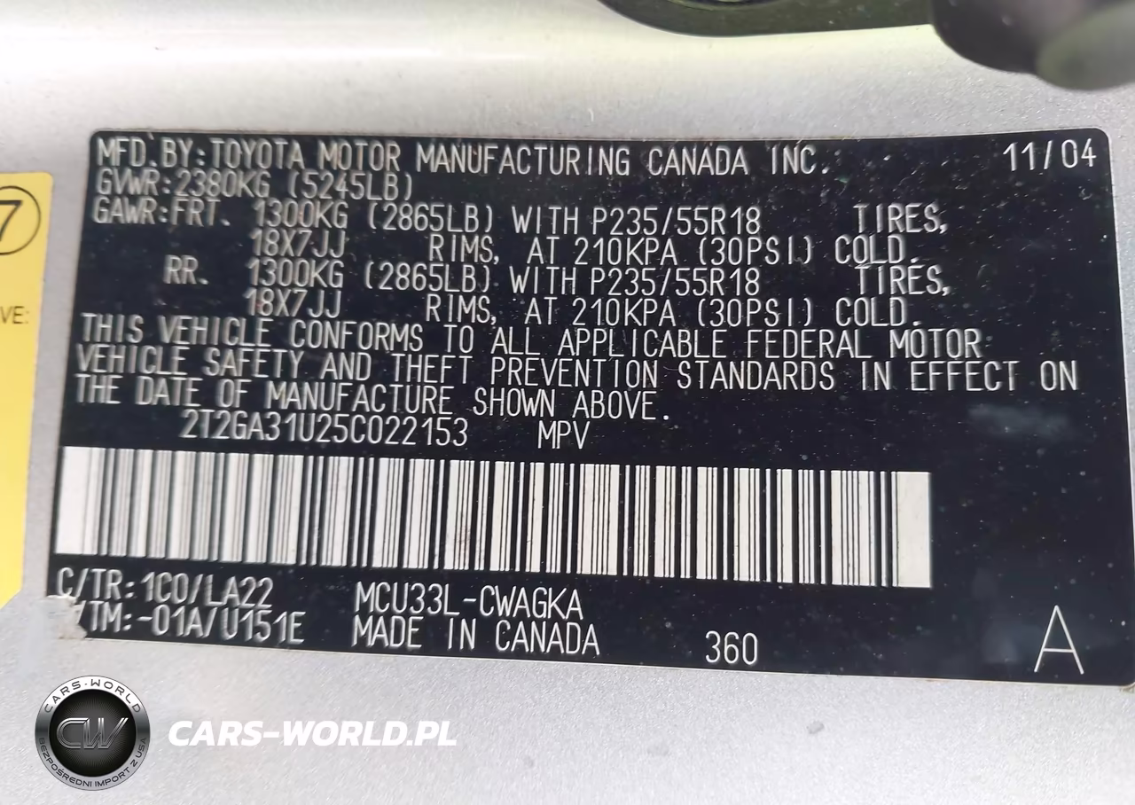 2005 Lexus Rx 330 VIN:2T2GA31U25C022153 - 9