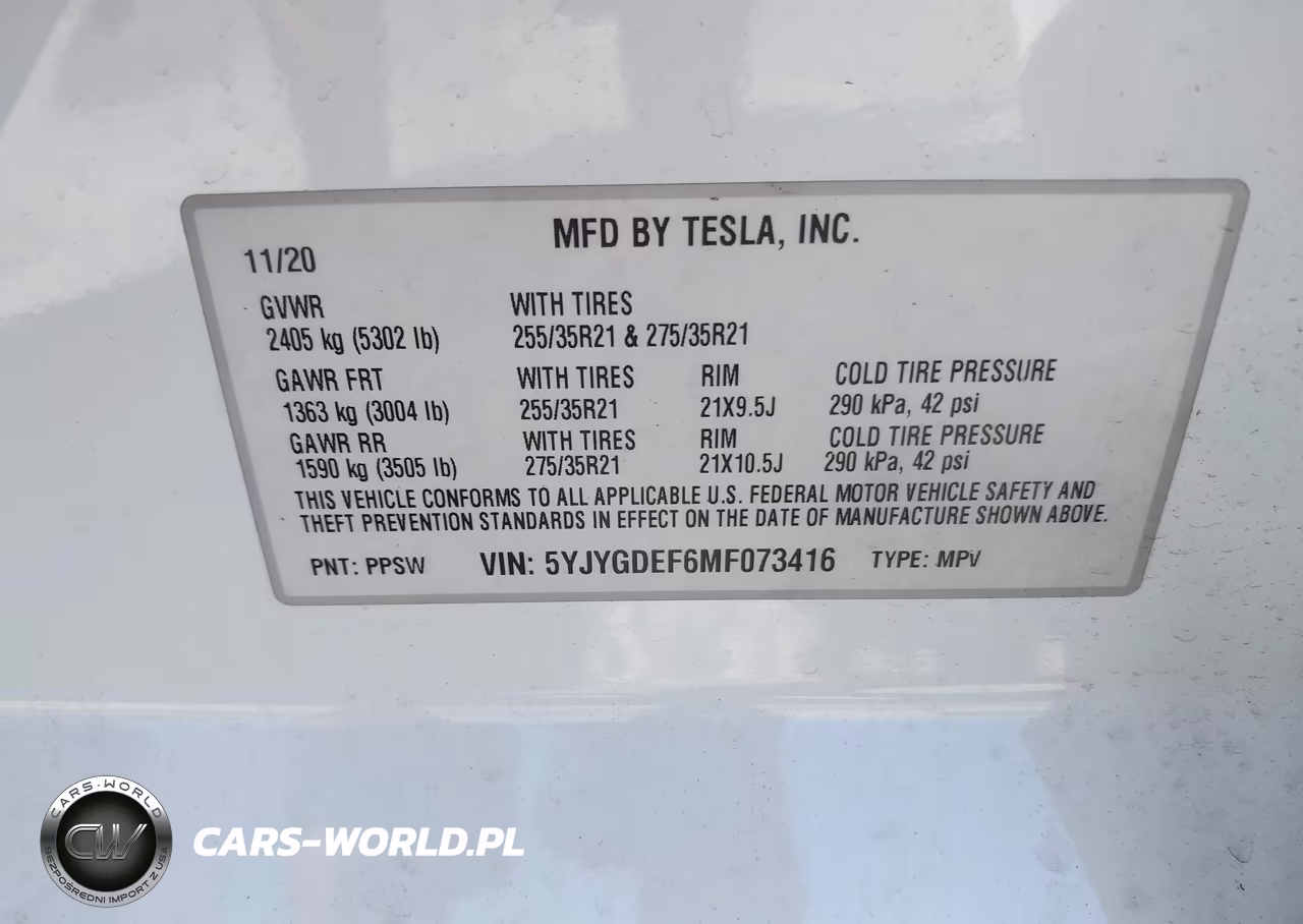 2021 Tesla Model Y Performance Dual Motor All-Wheel Drive VIN:5YJYGDEF6MF073416 - 9