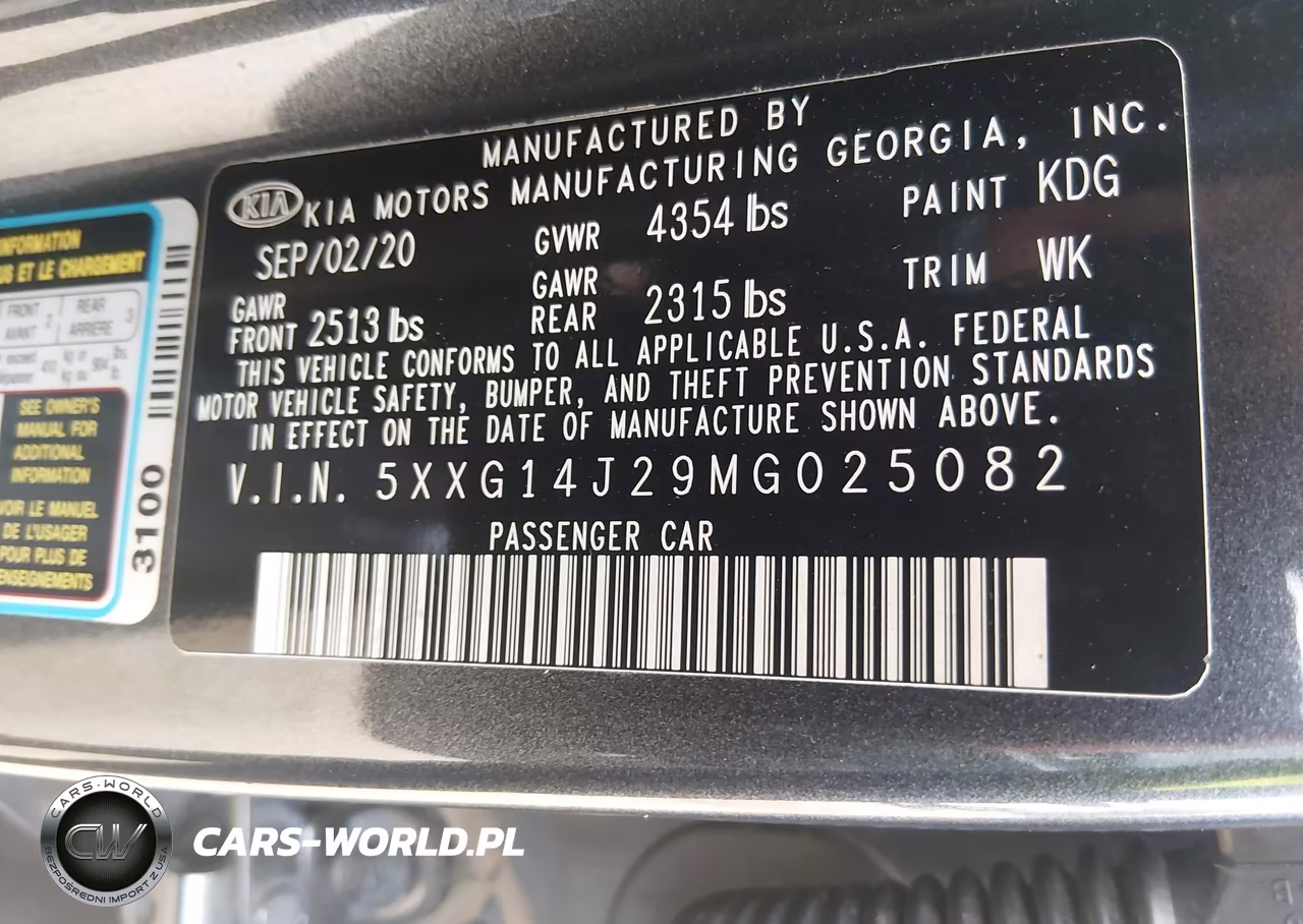 2021 Kia K5 Lxs VIN:5XXG14J29MG025082 - 9