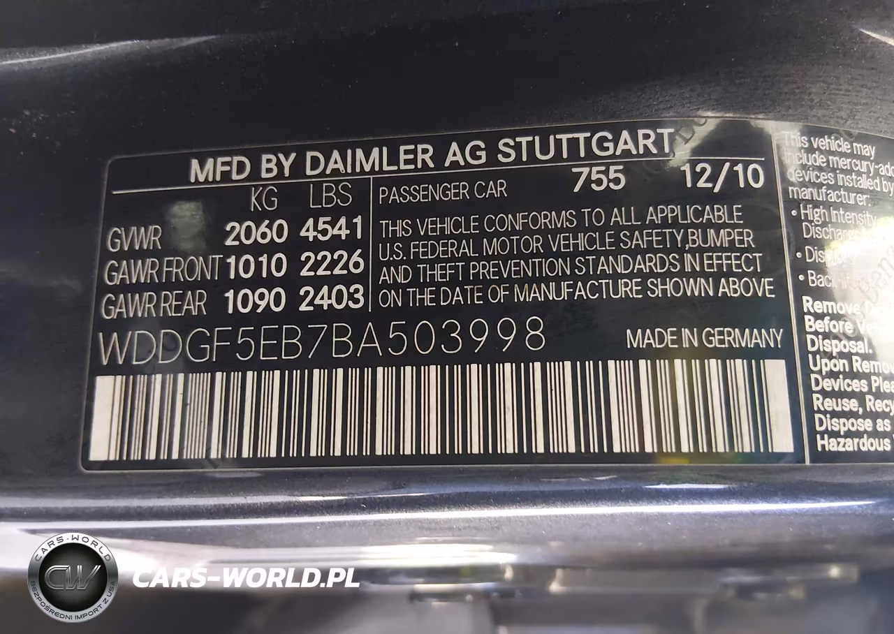 2011 Mercedes-Benz C 300 Luxury-Sport VIN:WDDGF5EB7BA503998 - 9