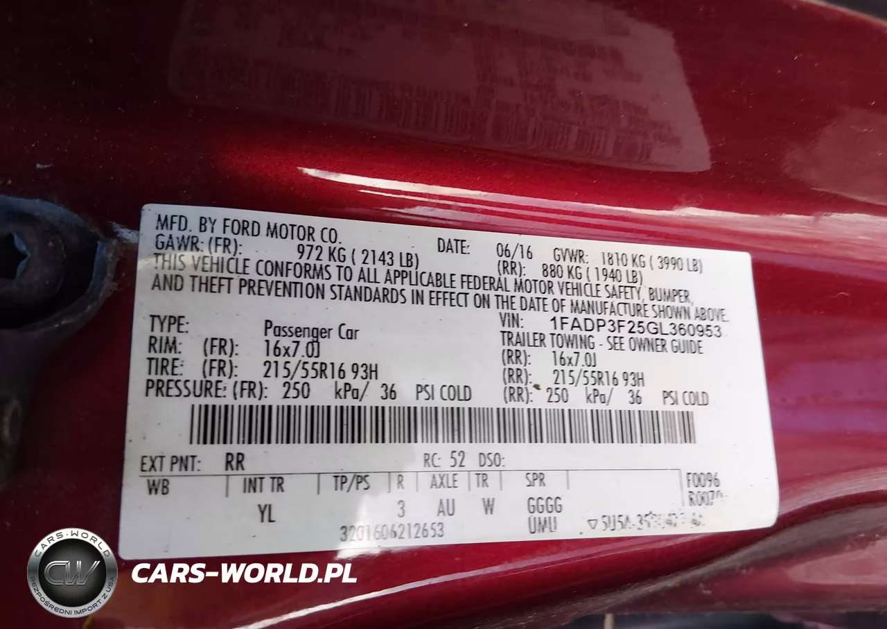 2016 Ford Focus Se VIN:1FADP3F25GL360953 - 9