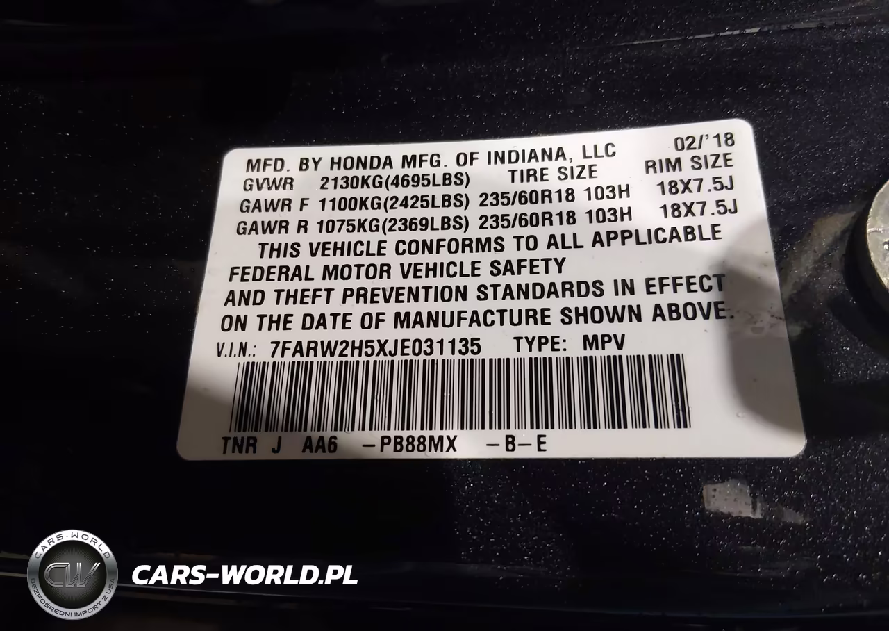 2018 Honda Cr-V Ex VIN:7FARW2H5XJE031135 - 9