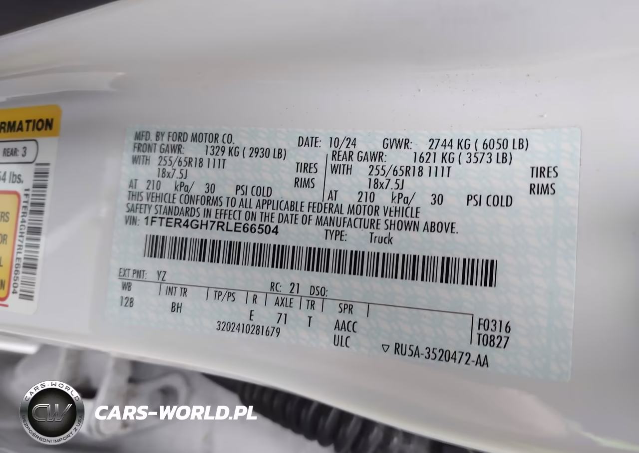 2024 Ford Ranger Xlt VIN:1FTER4GH7RLE66504 - 9