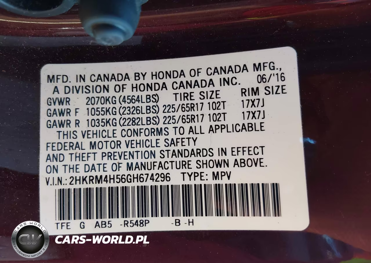 2016 Honda Cr-V Ex VIN:2HKRM4H56GH674296 - 9