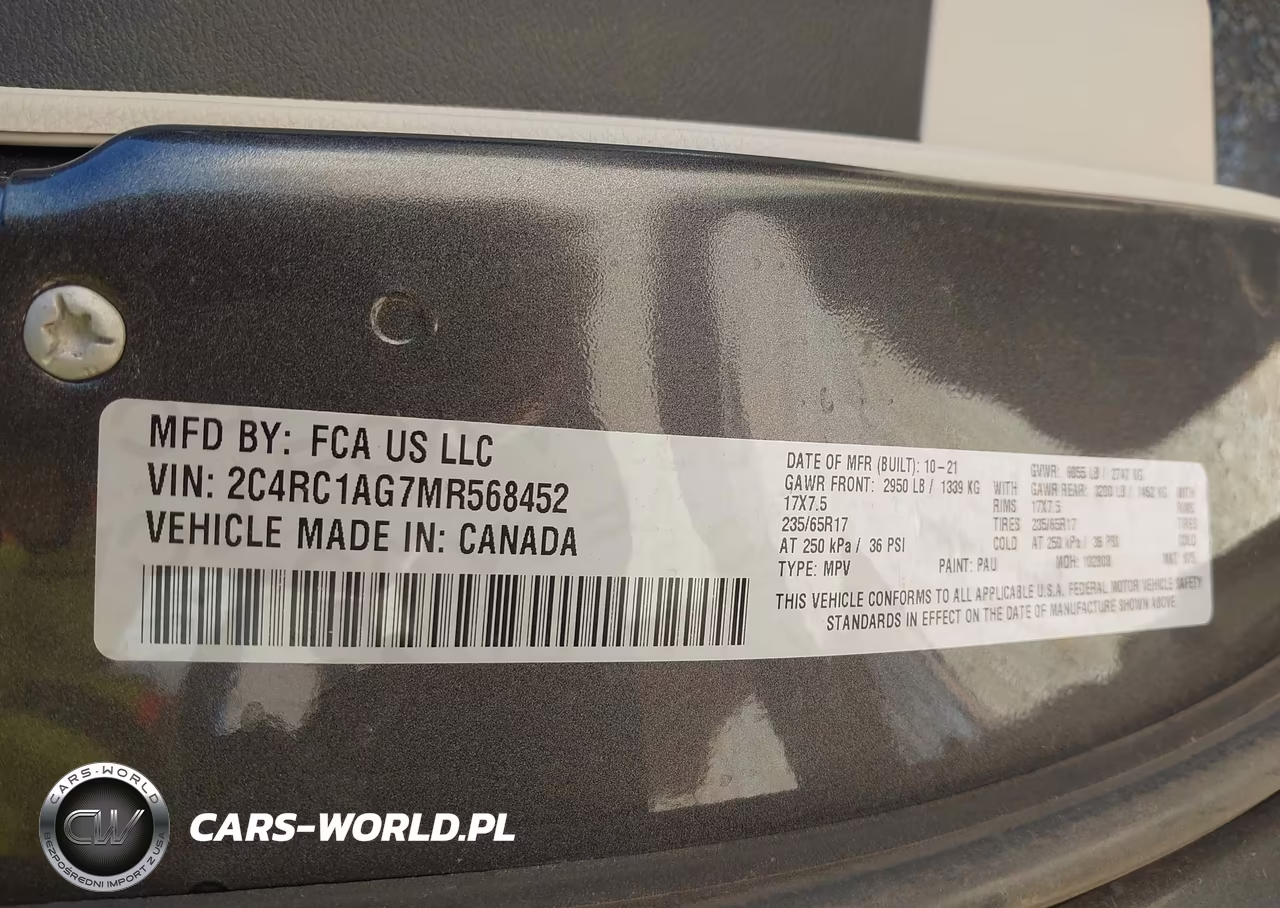 2021 Chrysler Voyager L VIN:2C4RC1AG7MR568452 - 9
