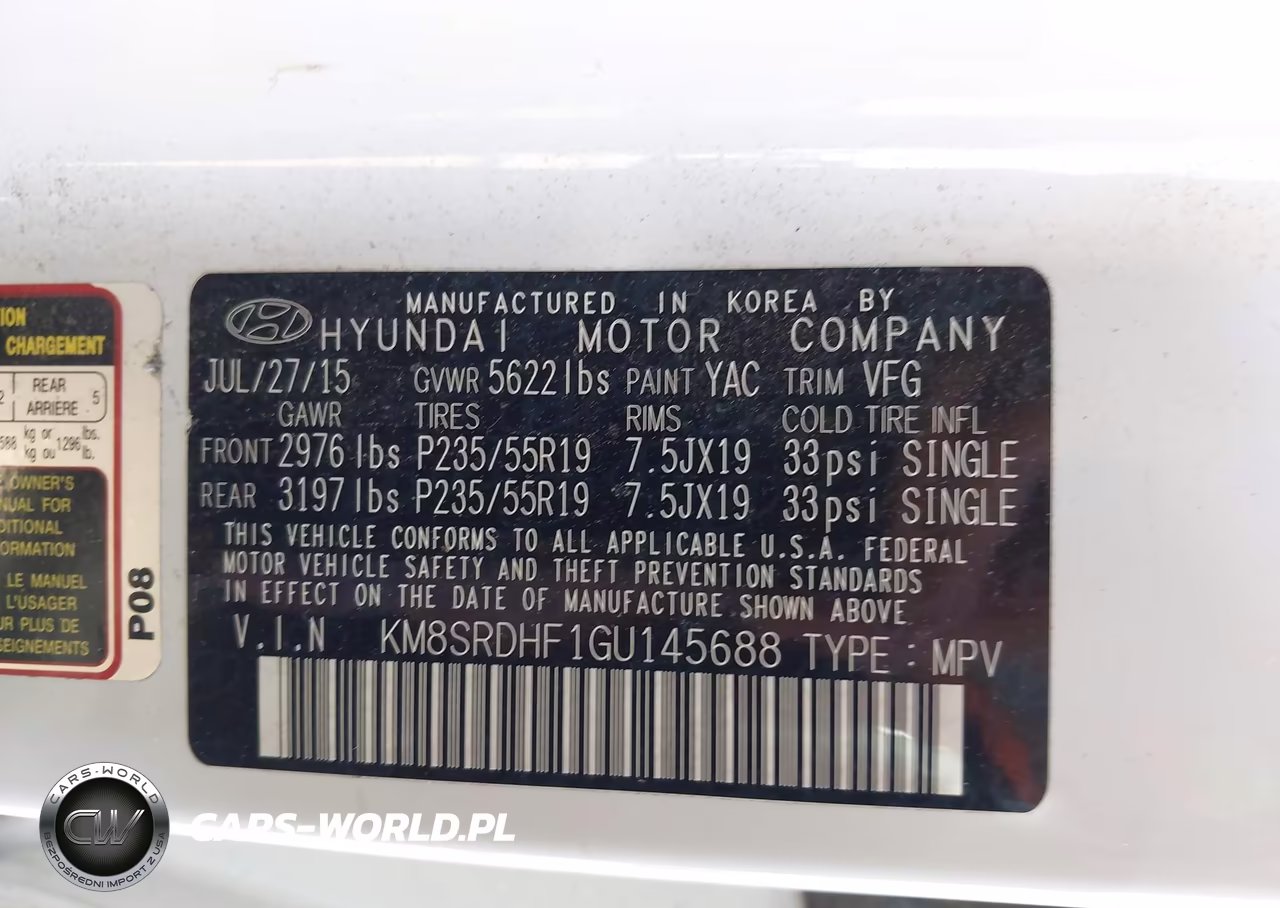 2016 Hyundai Santa Fe Se VIN:KM8SRDHF1GU145688 - 9