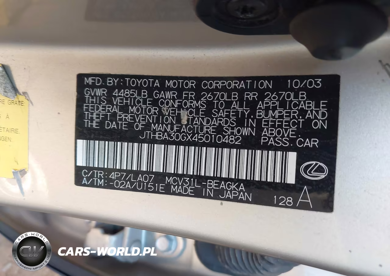 2004 Lexus Es 330 VIN:JTHBA30GX45010482 - 9