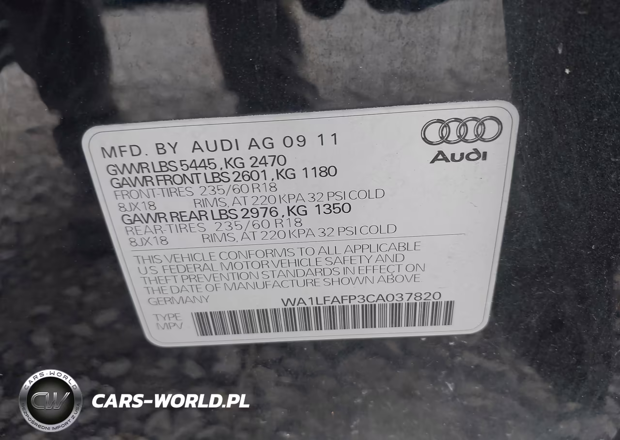 2012 Audi Q5 2.0T Premium VIN:WA1LFAFP3CA037820 - 9