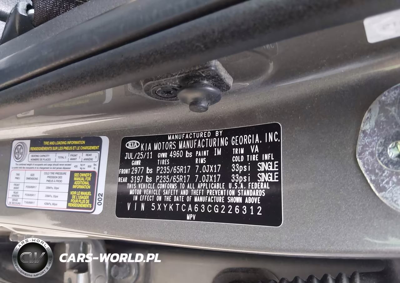 2012 Kia Sorento Lx VIN:5XYKTCA63CG226312 - 9