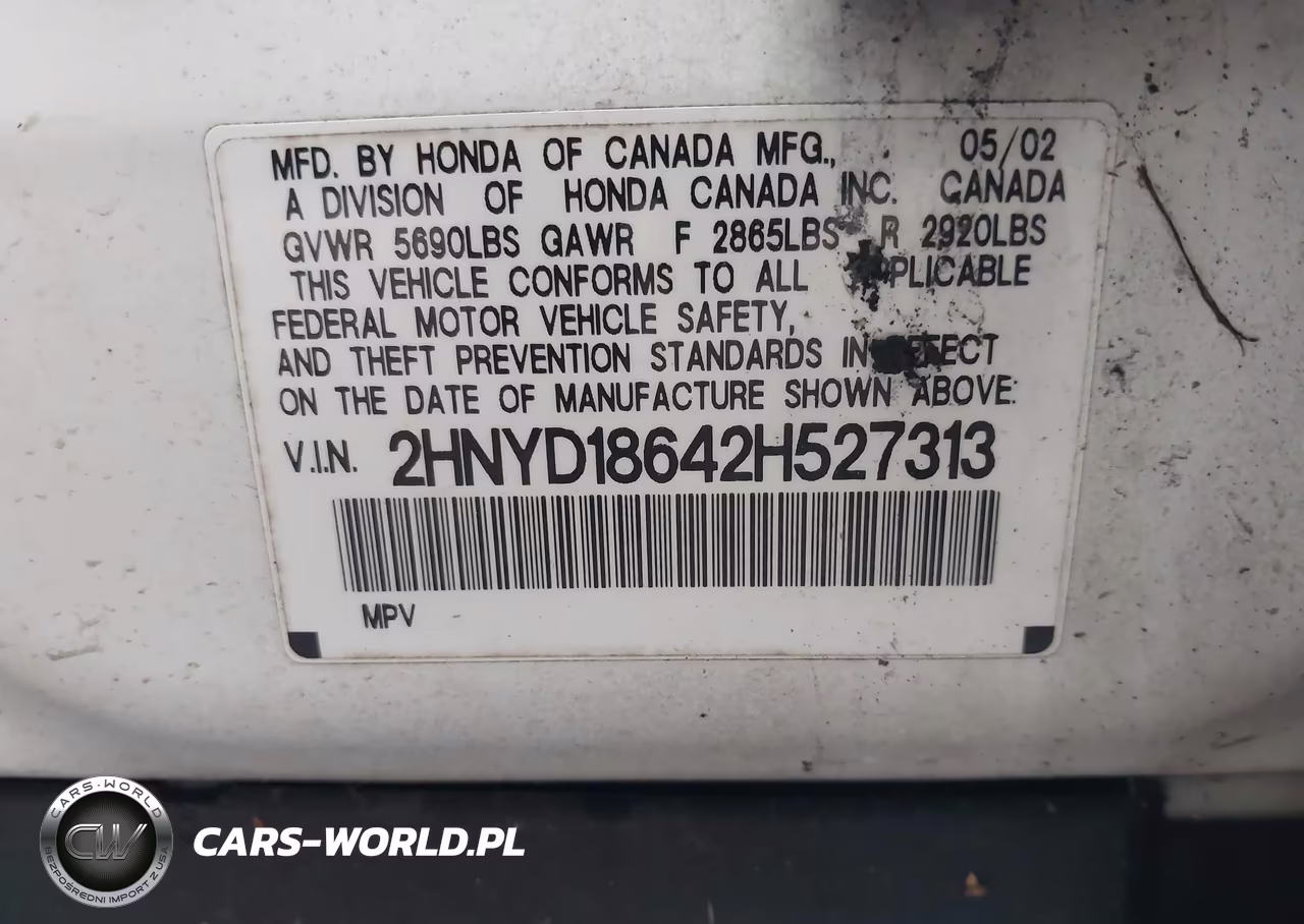 2002 Acura Mdx VIN:2HNYD18642H527313 - 9