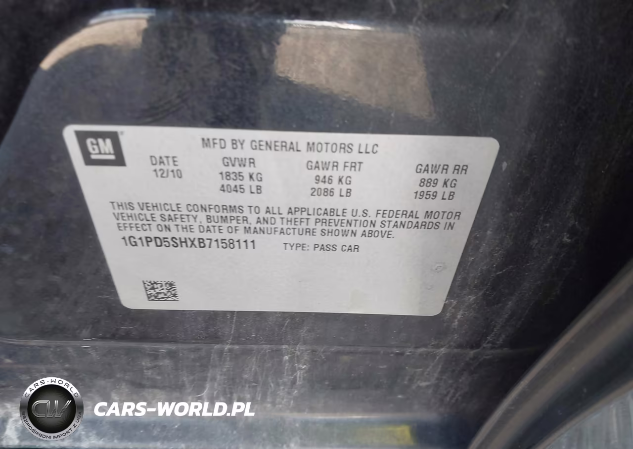 2011 Chevrolet Cruze Ls VIN:1G1PD5SHXB7158111 - 9