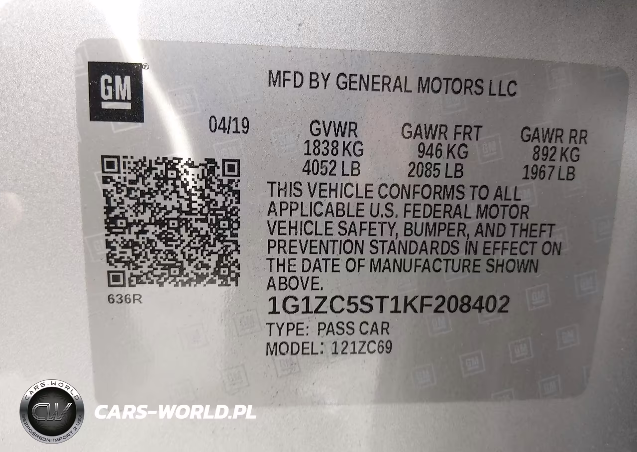 2019 Chevrolet Malibu 1Fl VIN:1G1ZC5ST1KF208402 - 9