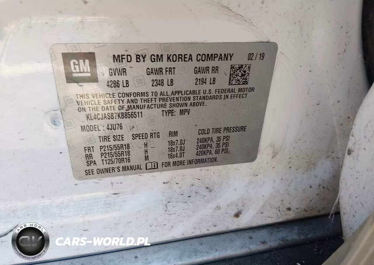 2019 Buick Encore Fwd Preferred VIN:KL4CJASB7KB856511 - 9